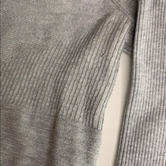 Calvin Klein fitted textured grey long sleeve sweater ribbed women’s size xs - Picture 6 of 8
